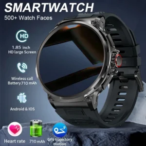 2025 New 710mAh Bluetooth Call Smart Watch Men 1.85" HD Screen Multi Sports Modes Heart Rate Monitor Smartwatch For Android IOS